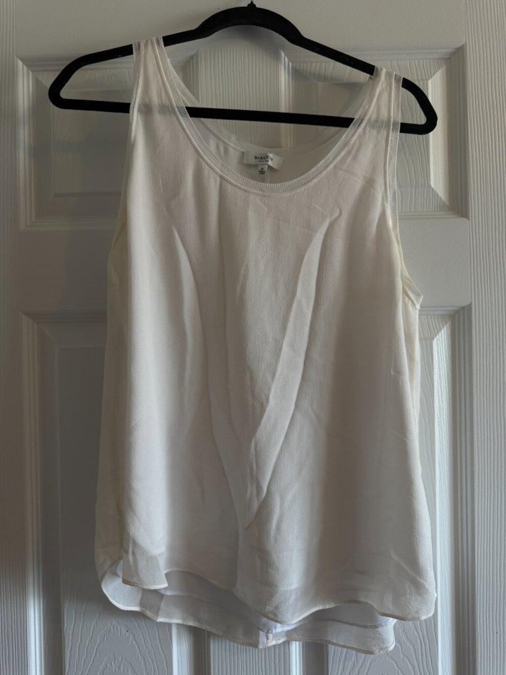 Aritzia Babaton 100% Silk White Tank Blouse Size M